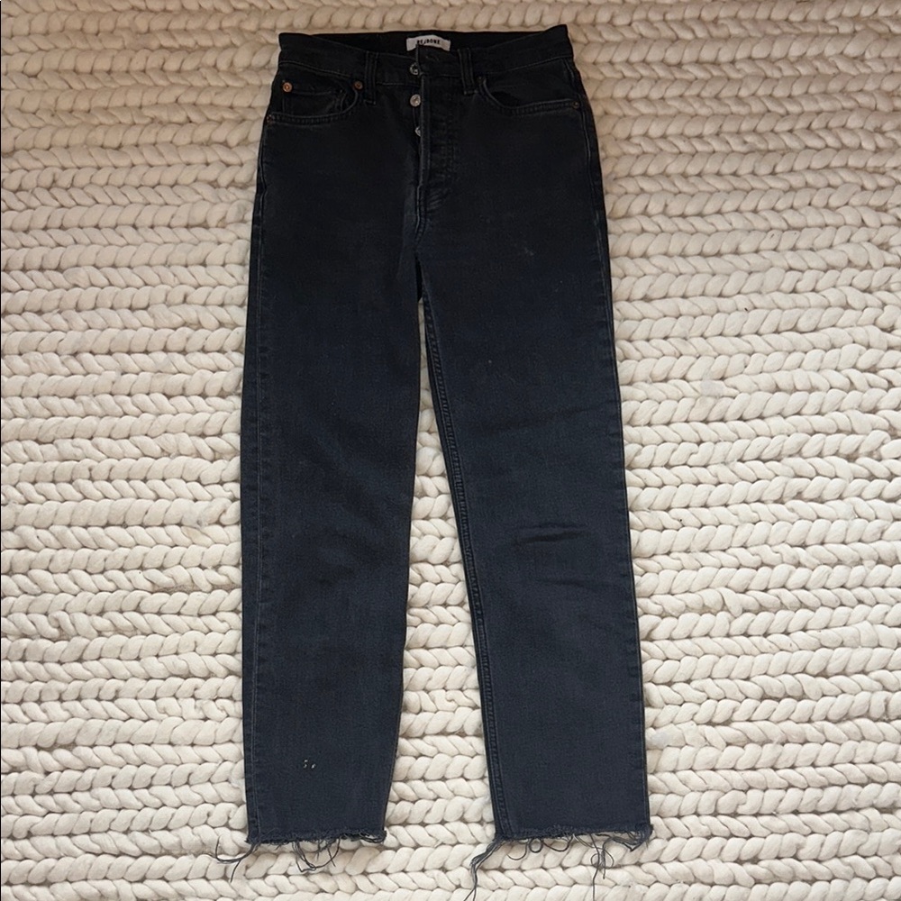 Re/Done Black High Rise Women's Jeans
